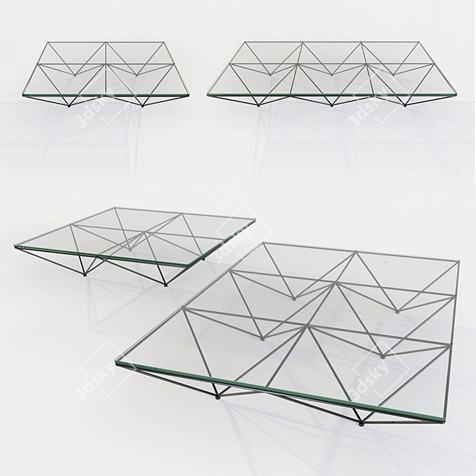 Sleek Alanda Coffee Table 3D model image 1