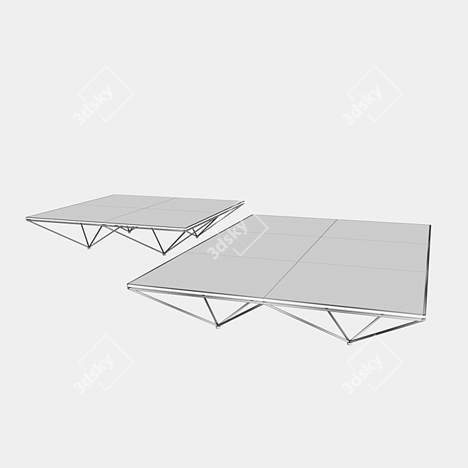 Sleek Alanda Coffee Table 3D model image 2