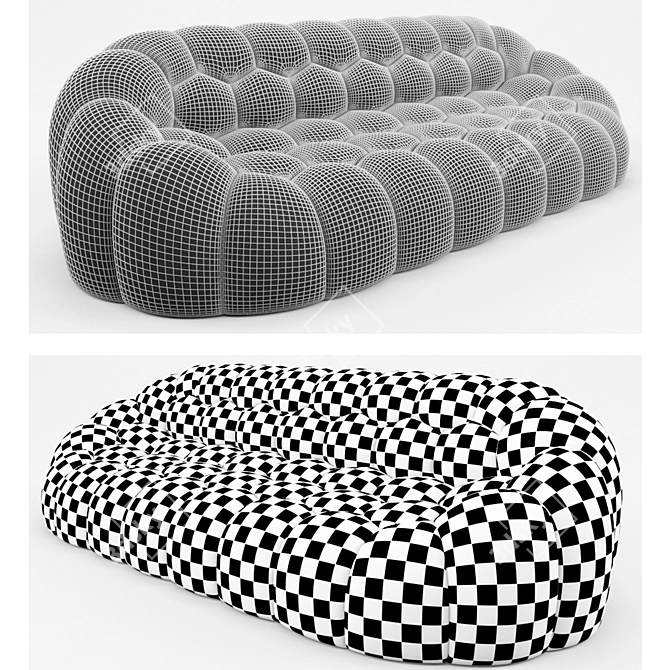 Contemporary Bubble Sofa: Roche Bobois 3D model image 3