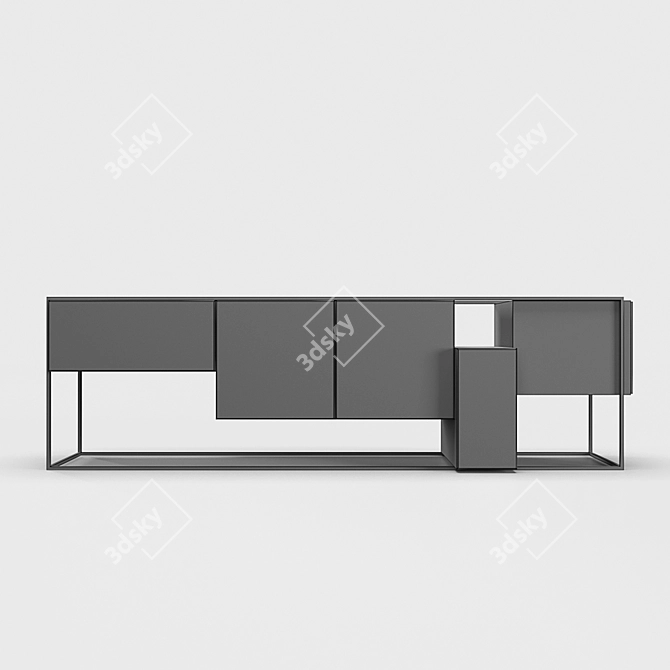 Moca 1-Drawer Sideboard 3D model image 2