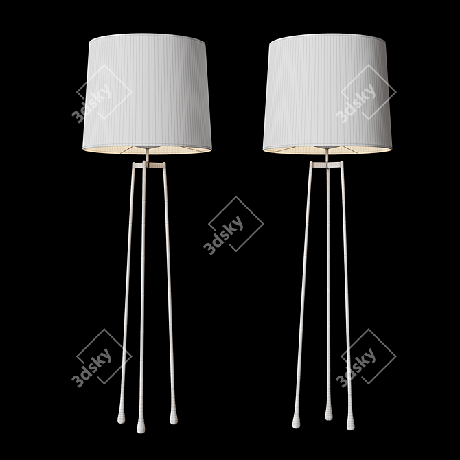 Elegant Liseron Floor Lamp 3D model image 2