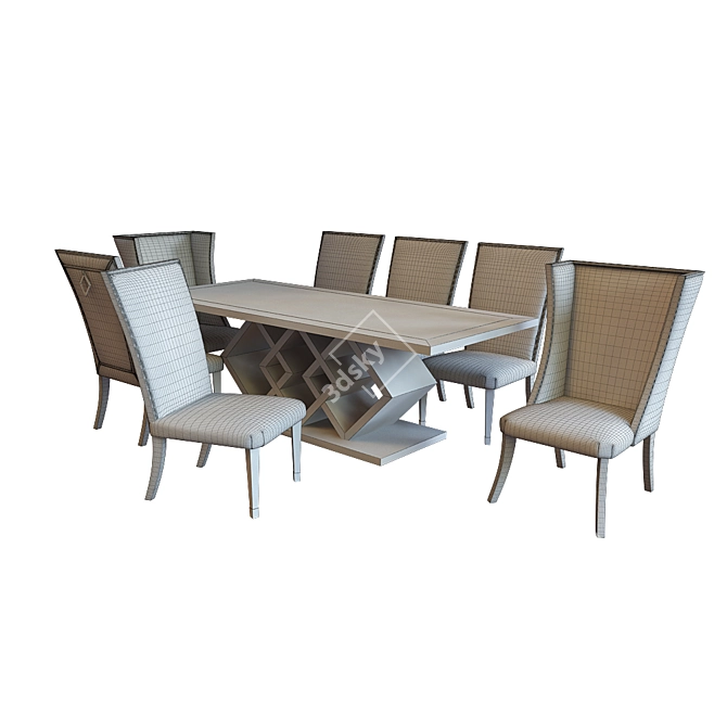 Trump Home Dining Set 3D model image 3