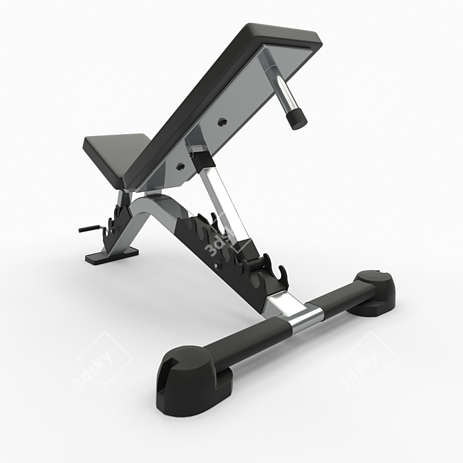 Adjustable Atlantis Bench: Versatile, Portable, and Durable 3D model image 2