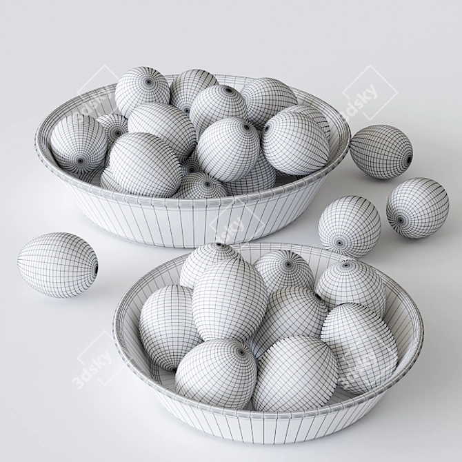 Egg Bowl - Procedural & Raster Textures 3D model image 3