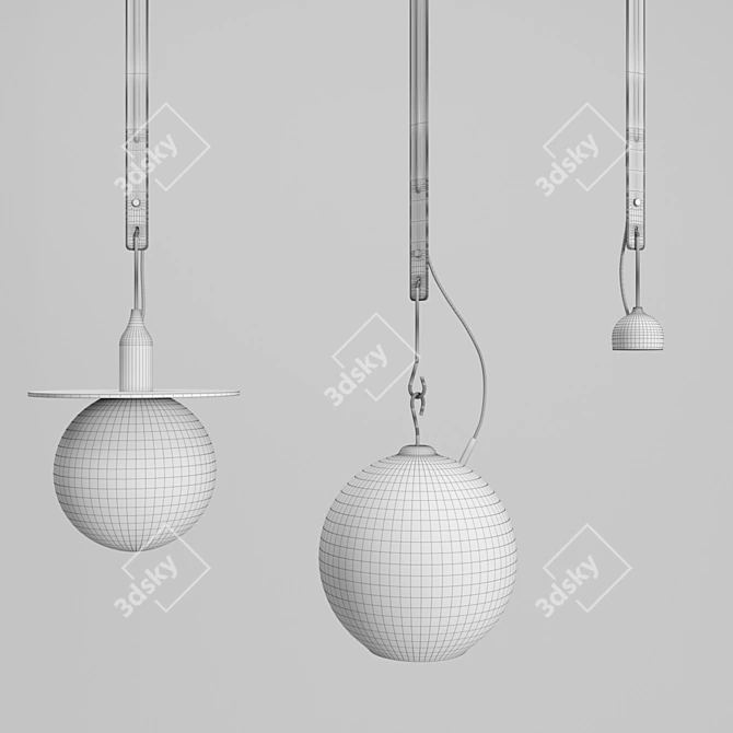 Viabizzuno Sul Sole Va Pendant Light 3D model image 2