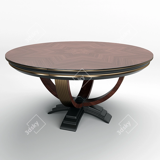  Stunning Petal Design Dinner Table - Oliver Collection 3D model image 1