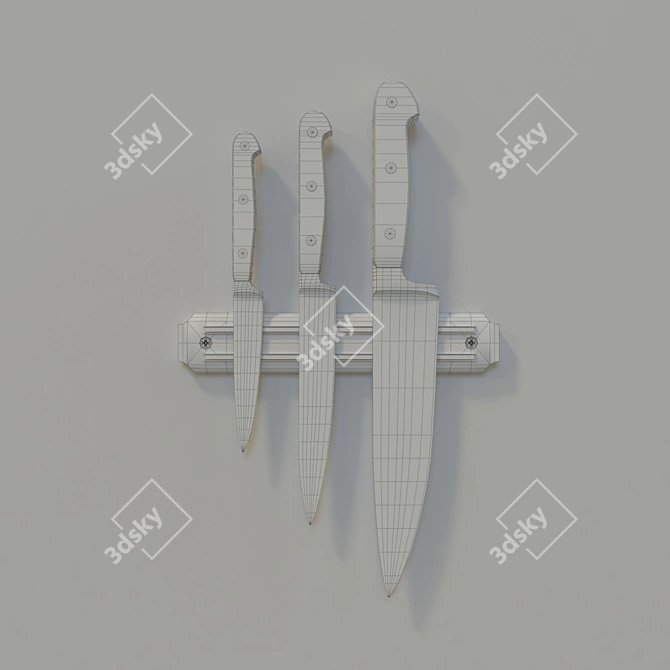 Tramontina 3-Piece Knife Set 3D model image 2