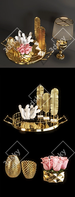 Golden Touch - Luxe Home Decor 3D model image 2