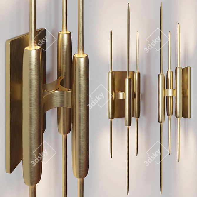 Elegant Vertical Glow: Four Seasons Sconce 3D model image 1