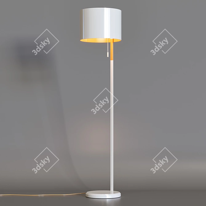 Sleek Trio Landor Floor Lamp 3D model image 1