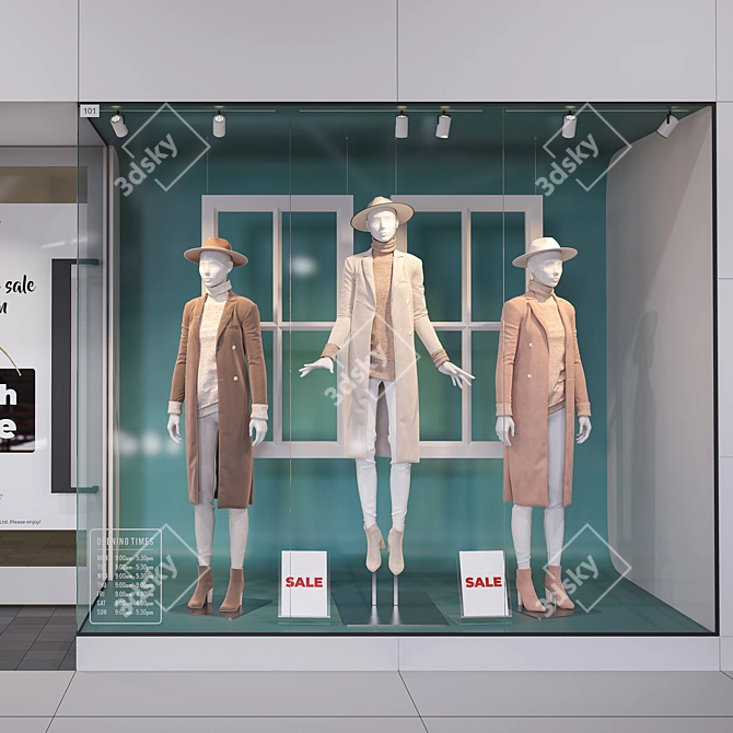 Vray 3.2+ 3DS Max Compatible Mannequin Shop 3D model image 1