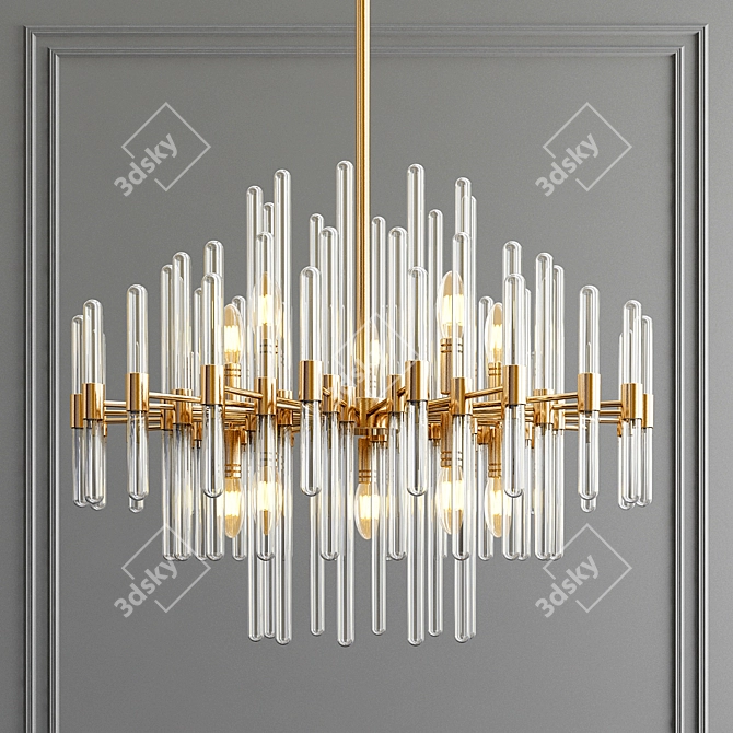 Elegant Crystal Chandelier 3D model image 1