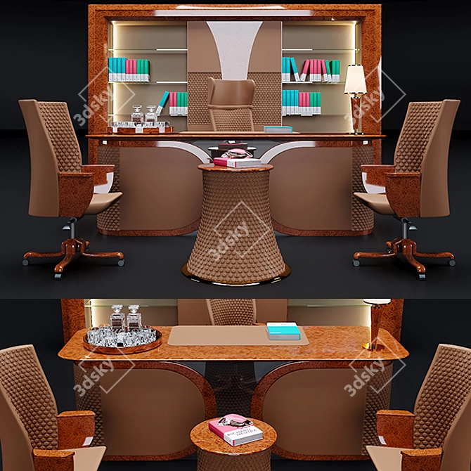 Elegant Vogue Office Furniture 3D model image 1