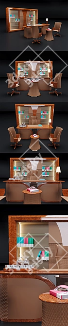 Elegant Vogue Office Furniture 3D model image 2