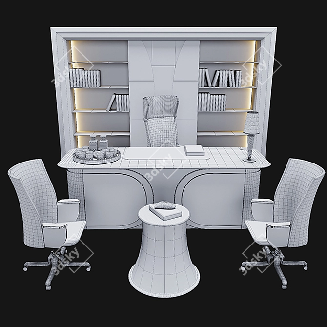 Elegant Vogue Office Furniture 3D model image 3