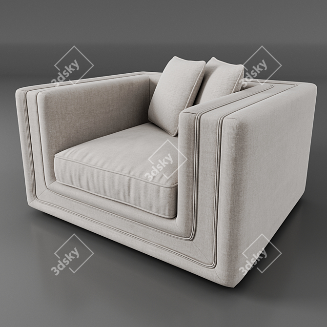 Elegant Menorca Chair - Stylish Comfort 3D model image 1