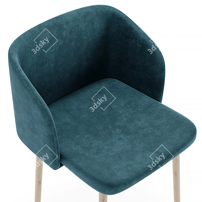 Elegant Lavergne Dining Chairs 3D model image 3