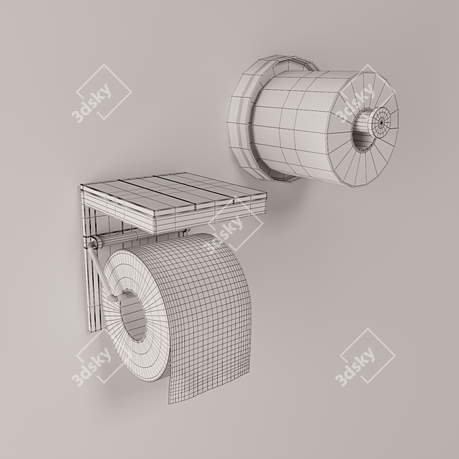 Dusk Dark L-Hop Toilet Holder 3D model image 3