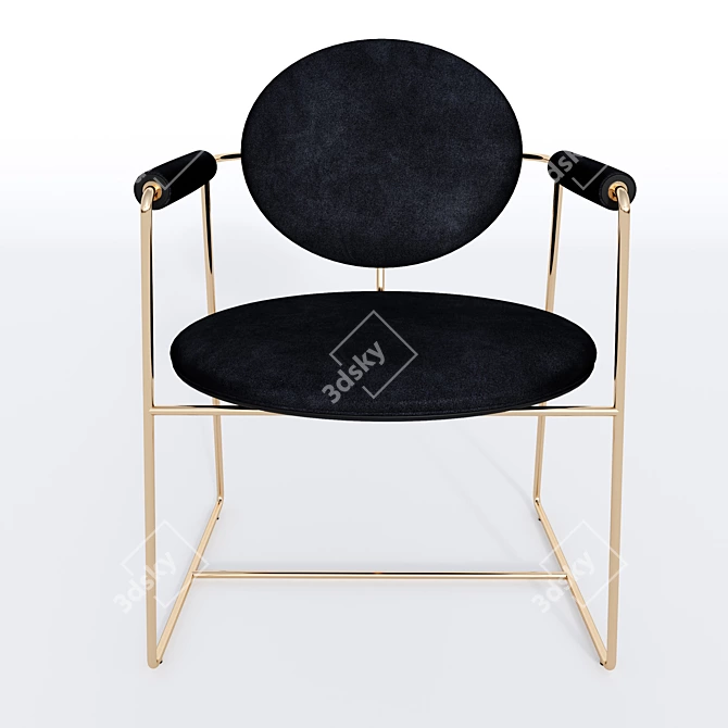 Luxury Leather Gemma Chair by Baxter 3D model image 2