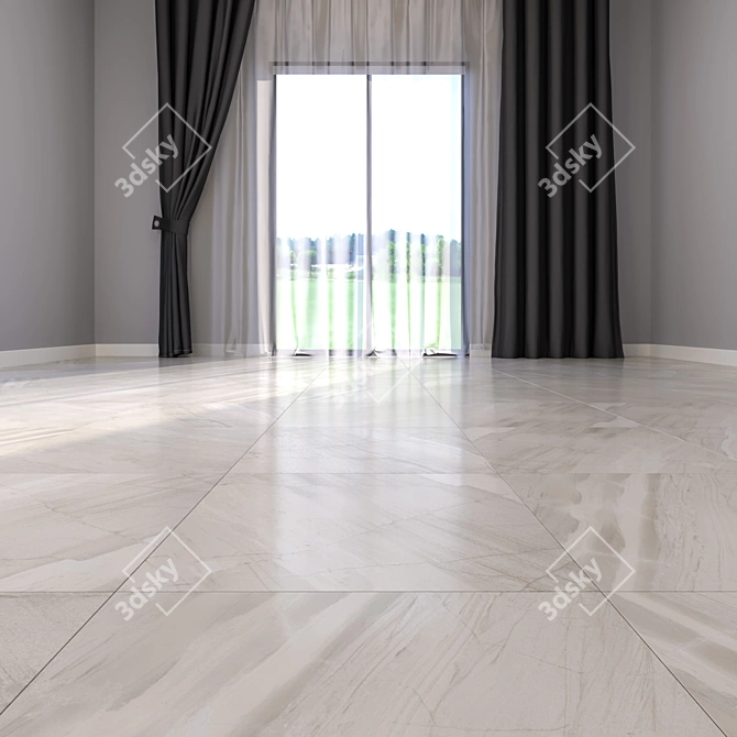 Marble Elegance: Stunning HD Textured Floor 3D model image 2