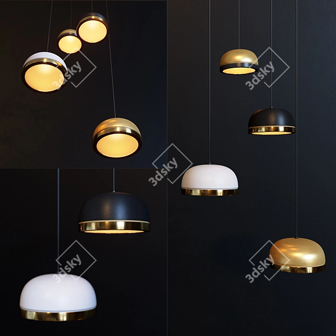 Contemporary Molly Chandelier: LED, 2700k, 1600-2400 Lumens 3D model image 1