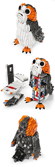 Build and Display LEGO Porg: 75230 3D model image 2