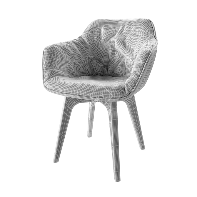 Sleek Lap Chair: Modern and Stylish 3D model image 3
