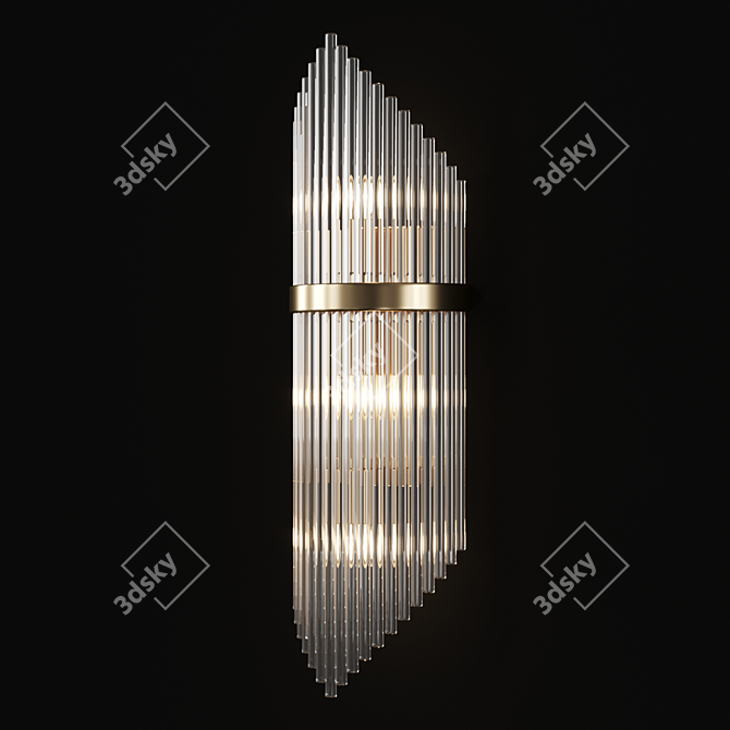 Modern Glass Rod Wall Lamp - CONCERT Lampatron 3D model image 2