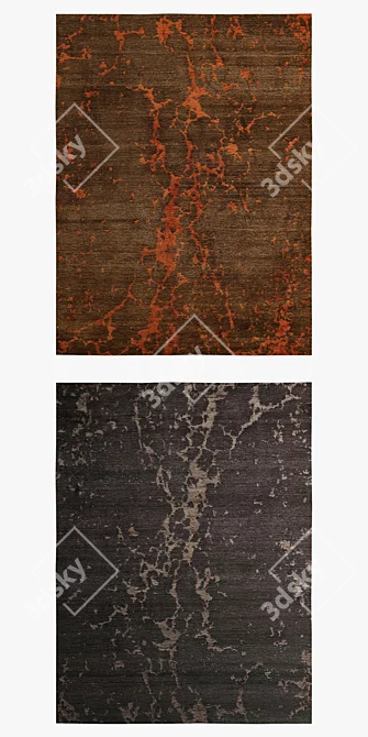 Fusion Rugs Collection: Silver, Taupe, Feu, Anthracite 3D model image 2