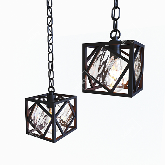 Fata Morgana Pendant: Elegant lighting solution 3D model image 1