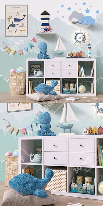 Ocean Adventure Toy and Furniture Set 3D model image 2