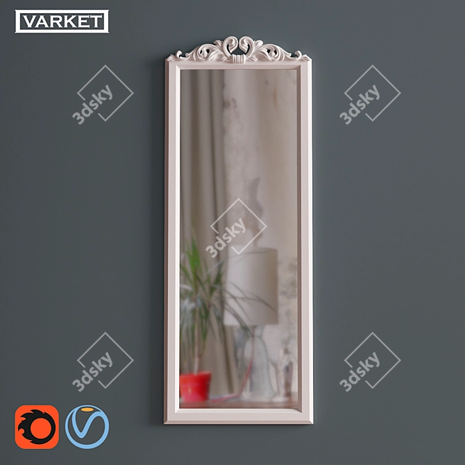 Elegant Corona №6 Mirror Collection 3D model image 1