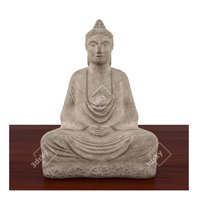 Serene Buddha Statue: Peaceful Craftsmanship 3D model image 1