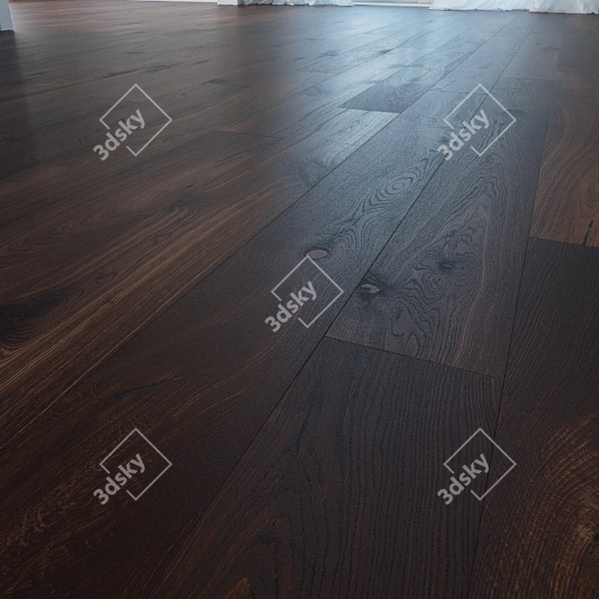 Rustic Oak Floor: Natural Elegance for Your Space 3D model image 1