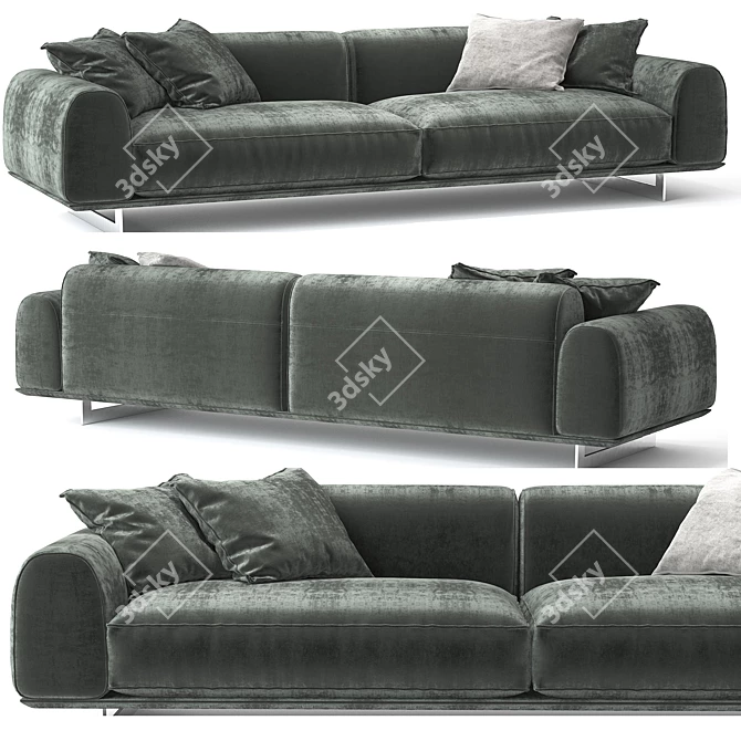 Elegant Brandy Sofa for Your Living Space 3D model image 1