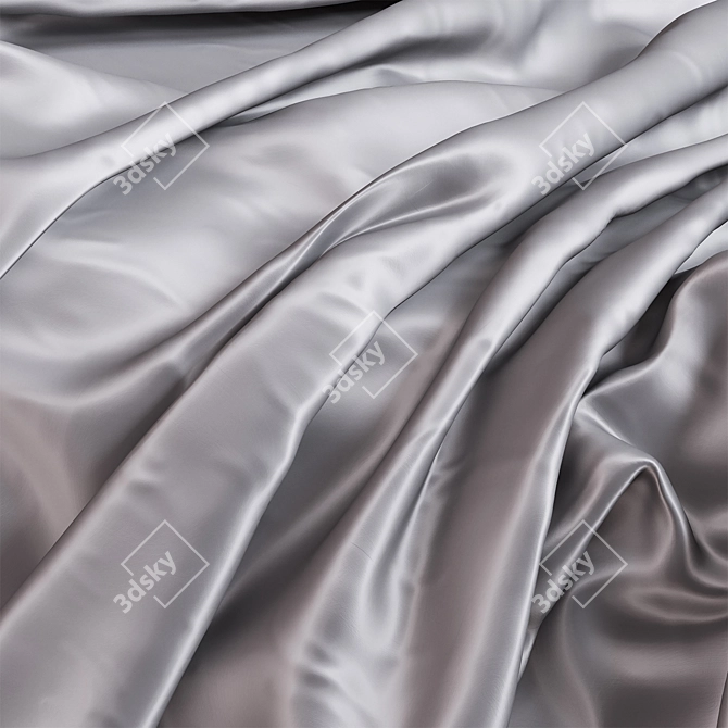 Lustrous Silk Fabric 3D model image 1