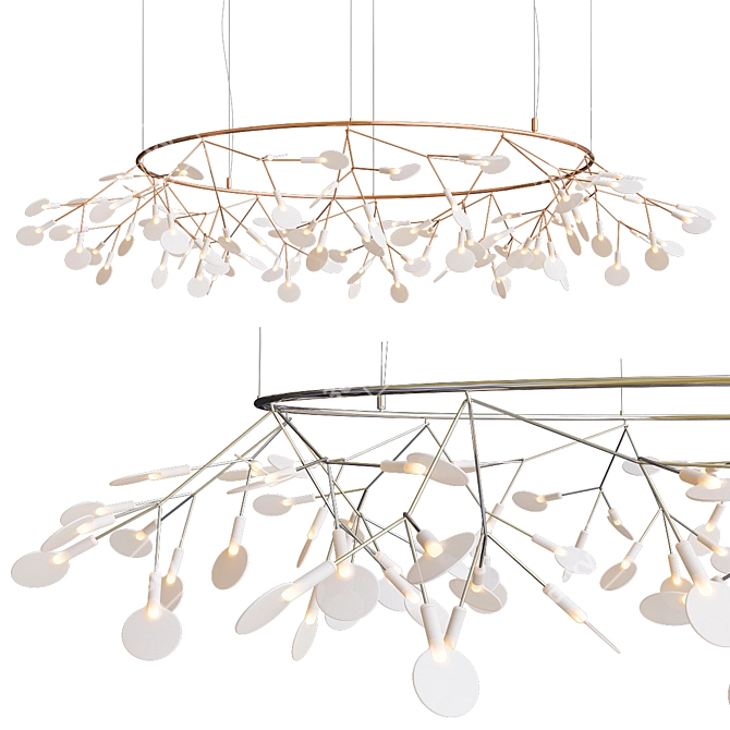 Ethereal Glow: Moooi Heracleum Chandelier 3D model image 1