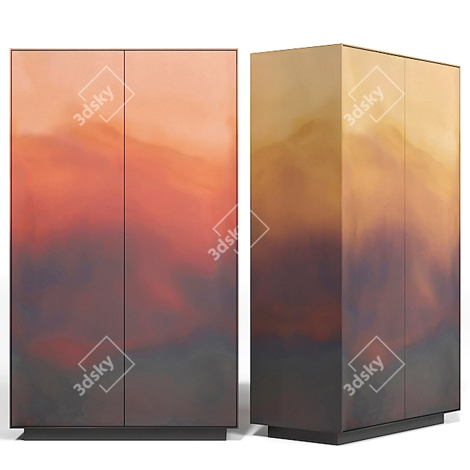 Marea Cabinet: Elegant Steel Storage 3D model image 1