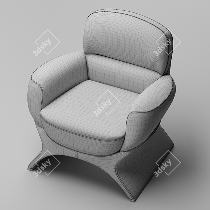 Sculptural Elegance: Mascheroni La Goccia Armchair 3D model image 3