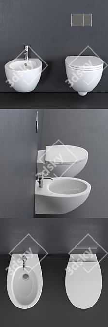 Elegant Ceramica Catalano Velis WC 3D model image 2