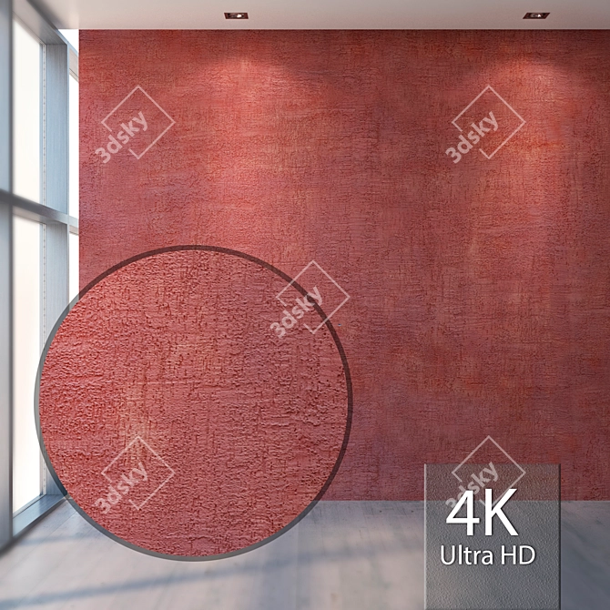 Seamless Plaster Texture in 4K 3D model image 1