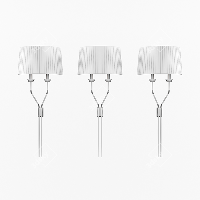 Lana Tail Sconce: Elegant Illumination 3D model image 2