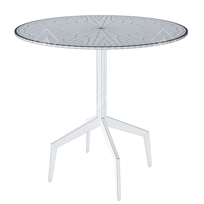 Modern White Round Bar Table 3D model image 2