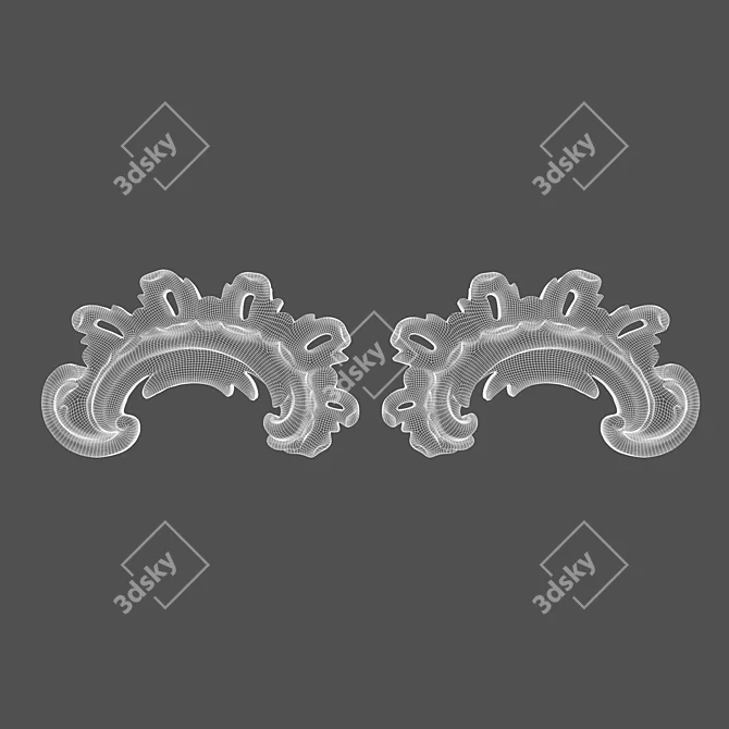 RODECOR 02002RC: Exquisite Polymeric Gypsum Decor 3D model image 3