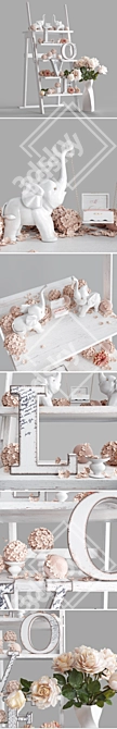 Elegant Wedding Decor Set 3D model image 2