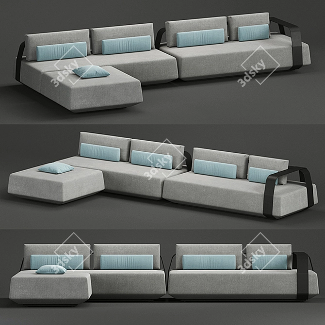 Sleek KUMO Sofa: Unparalleled Comfort 3D model image 1