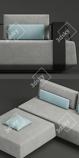 Sleek KUMO Sofa: Unparalleled Comfort 3D model image 3