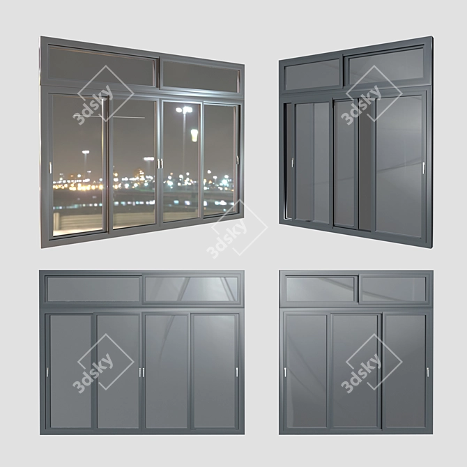 Panoramic Sliding Window 3D model image 1