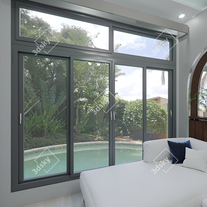 Panoramic Sliding Window 3D model image 2