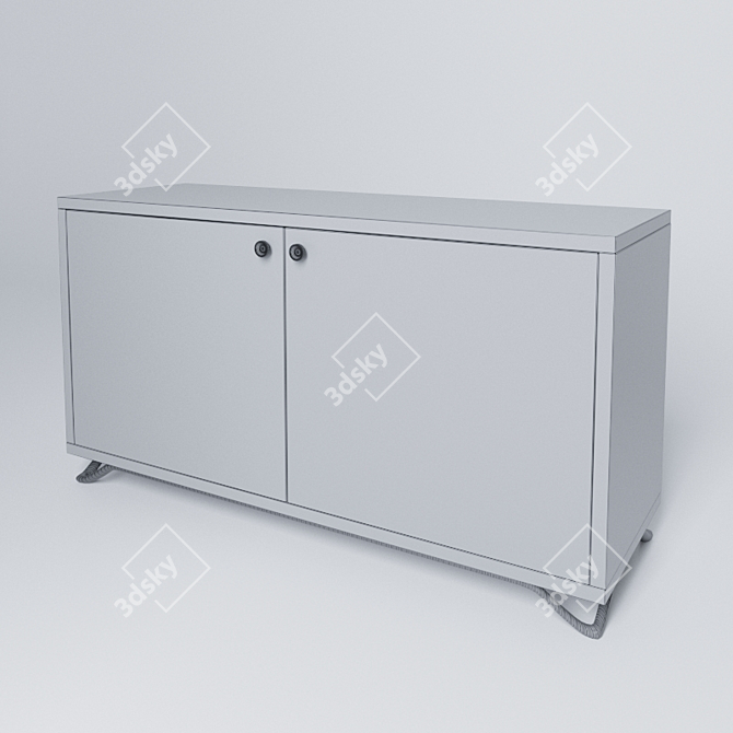 Exotic Wood Bollard 3D model image 3